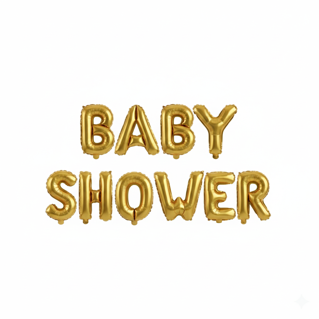 Baby Shower Foil Banner Baby Shower Foil Banner Decoration Items Baby Shower Decorations Photoshoot Material (10pc Set)