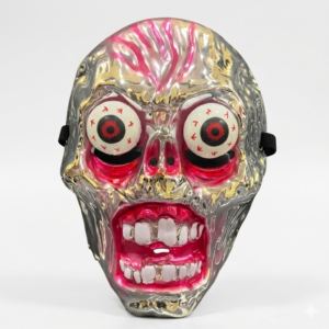 Horror Ghost Mask ( Moving Eyes ) Bhut Mask Halloween Party Ghost Plastic Face Mask Spring Eye Plastic Horror/ Bhoot / Bhut / Ghost Face Mask