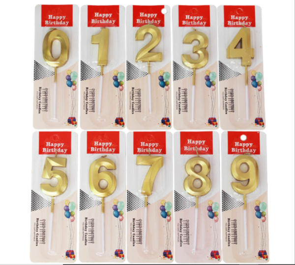 Number Candle (Golden)