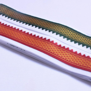 White Gamcha/Angocha With Silk Border