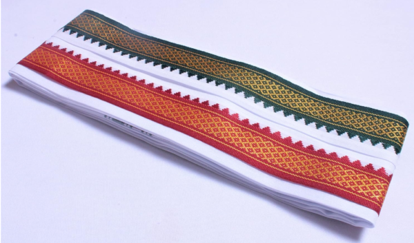 White Gamcha/Angocha With Silk Border