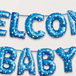 Welcome Baby Boy Foil Banner