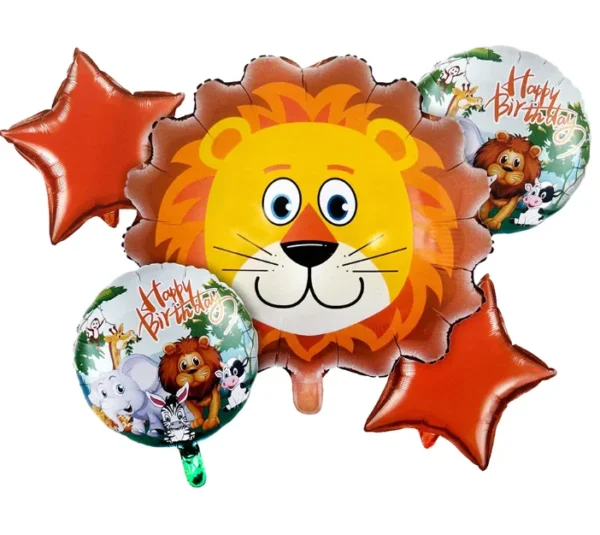 Lion Printed 5 Piece Jungle Theme