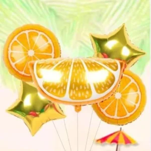 Fruits Theme 5 Piece Foil Balloon