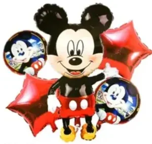 Mickeyy Mouse Theme 5 Piece Foil Balloon