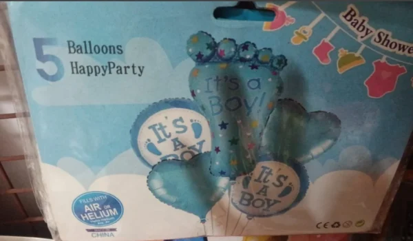 It's a Baby Boy 5 Piece Theme Foil Balloon For Baby Shower - Image 5