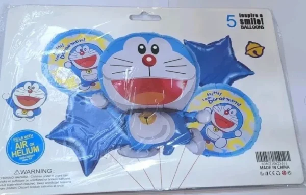 Doraemon 5 Piece Theme Foil Balloon