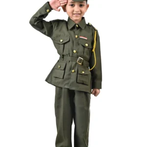 Indian Army Soldier Profession Community Helper Kids Fancy Dress Costume