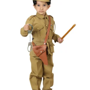 Indian Police Commissioner Profession Community Helper Kids Fancy Dress Costume