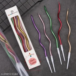 Multi Color Wax Candles Birthday Candles Colorful Cake Decoration Candle Pack of 6pcs (Candles)