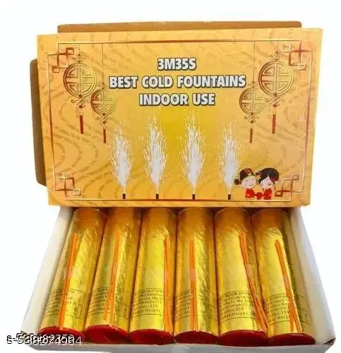 Party Favor Cold Pyro Fountain Set of 6 | Perfect for Weddings, Parties & Celebrations | Safe Sparkler EffectsPyro (Pack of 6pc.)
