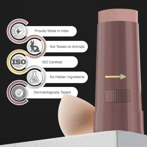 Olivia Instant Waterproof Makeup Stick with SPF 12-07 Linning Yellow | 3-in-1 Foundation, Concealer & Moisturizer | Sweatproof, Long-Lasting Base Makeup | Evens Skin Tone & Hides Blemishes - Image 3