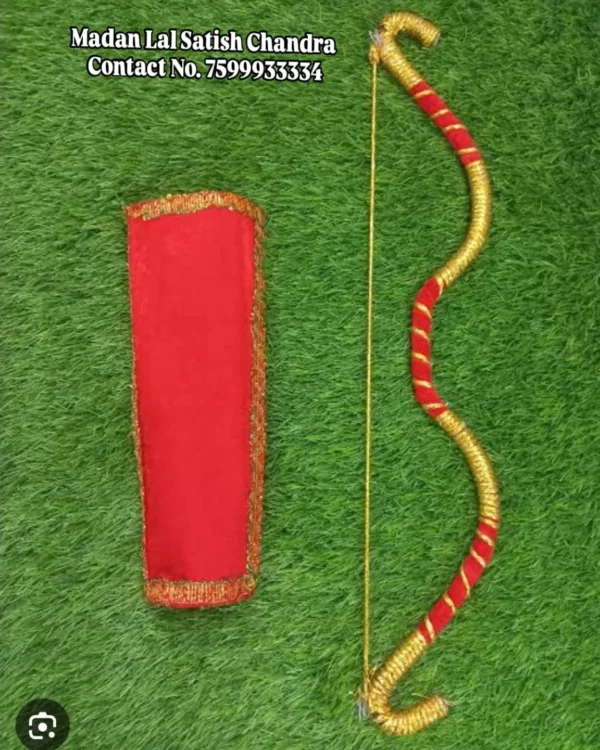 Lord Rama -Arjuna-Karna Velvet Dhanush Bow Arrow Tarkash Teer For Kids And Adults