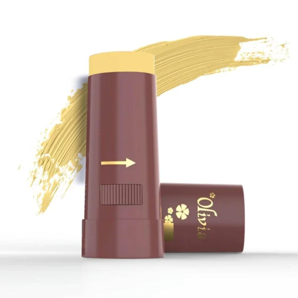 Olivia Instant Waterproof Makeup Stick with SPF 12-07 Linning Yellow | 3-in-1 Foundation, Concealer & Moisturizer | Sweatproof, Long-Lasting Base Makeup | Evens Skin Tone & Hides Blemishes - Image 4