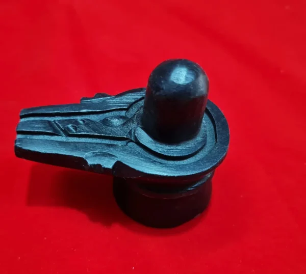 Black Stone Shiva Lingam Shiv Ling Marble Idol Murti Statue Moorti - 3 Inch - Image 3