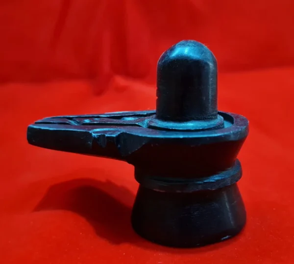 Black Stone Shiva Lingam Shiv Ling Marble Idol Murti Statue Moorti - 3 Inch - Image 2