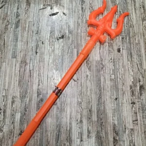 Plastic Shiv Trishul Toy for Kids | Weapon Role Play Action Figure Toys | Fancy Dress Competition Toys | Ramleela Toys | Orange Color