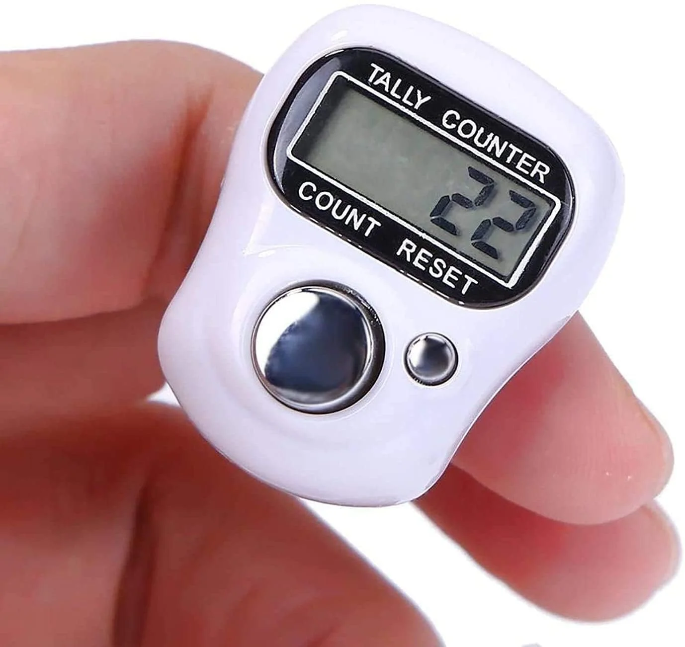 Multiuse Finger Counter Portable Hand Finger Ring Counting Machine Digital Head Electronic Tally Counter Jap Counting Device for Mantra Jaap Multi-Colour | 11 cm | Pack of - 01 |