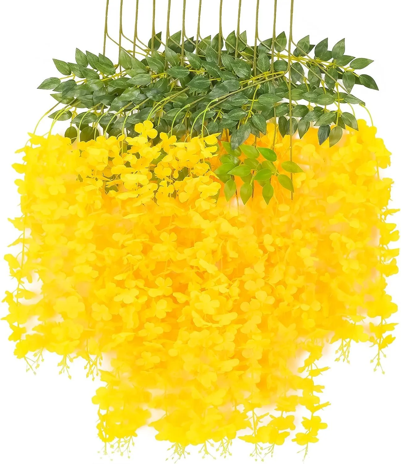 Artificial Wisteria Vine Long String Garland | Ratta Fake Silk Hanging Flowers for Ganpati Decoration Setup for Home, Ganpati Decoration Item, Party & Wedding Decor