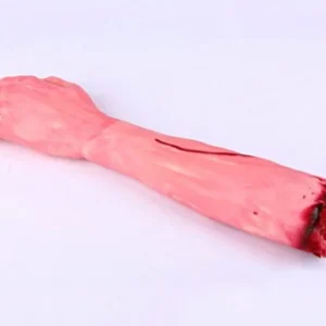 Fake Human Arm Hand Horror Bloody Halloween Blood Props Fake Scary Severed Hand Broken Body Parts for Haunted House Halloween Zombie Party Decorations Supplies