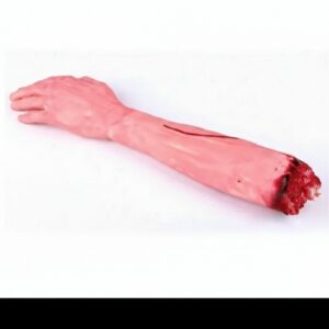 Fake Human Arm Hand Horror Bloody Halloween Blood Props Fake Scary Severed Hand Broken Body Parts for Haunted House Halloween Zombie Party Decorations Supplies