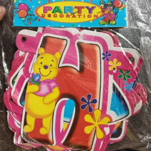 Pooh Happy Birthday Party Decoration Letter Banner