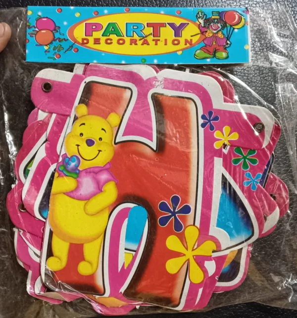 Pooh Happy Birthday Party Decoration Letter Banner
