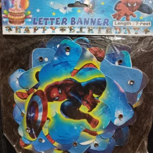 Spiderman Happy Birthday Party Decoration Letter Banner
