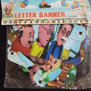 Motu Patlu Happy Birthday Letter Banner