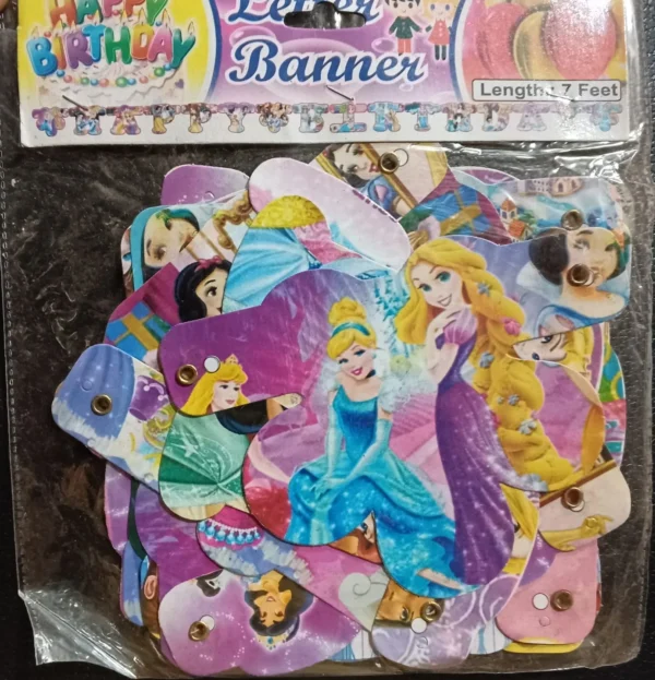 Disney Princess Theme Happy Birthday Letter Banner