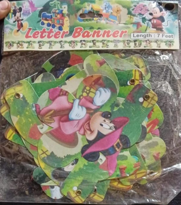 Micky Mouse Happy Birthday Letter Banner