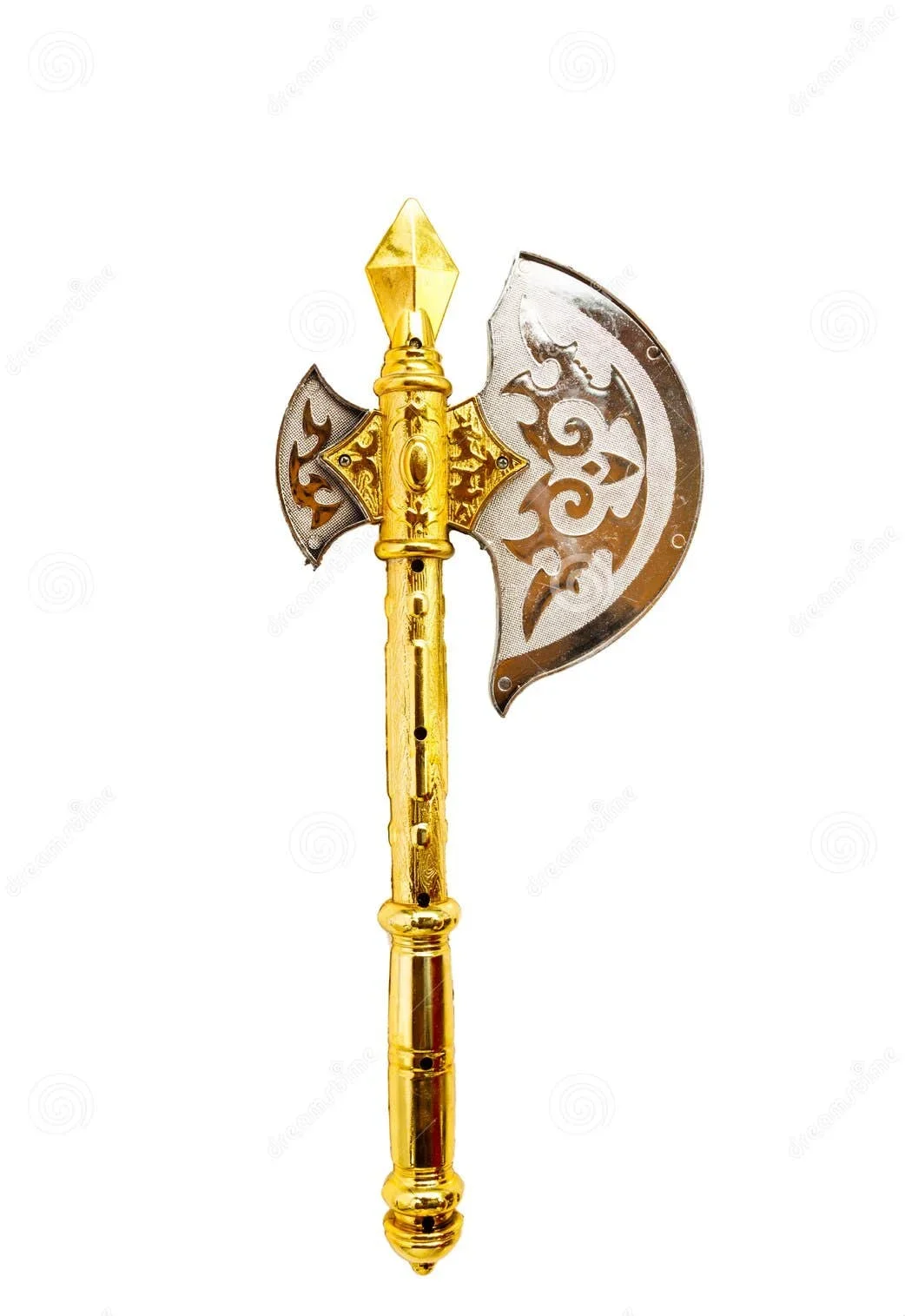Medieval Battle Farsa For Ganesh Ji , Costume Prop, Decorative Plastic Weapon (Golden)