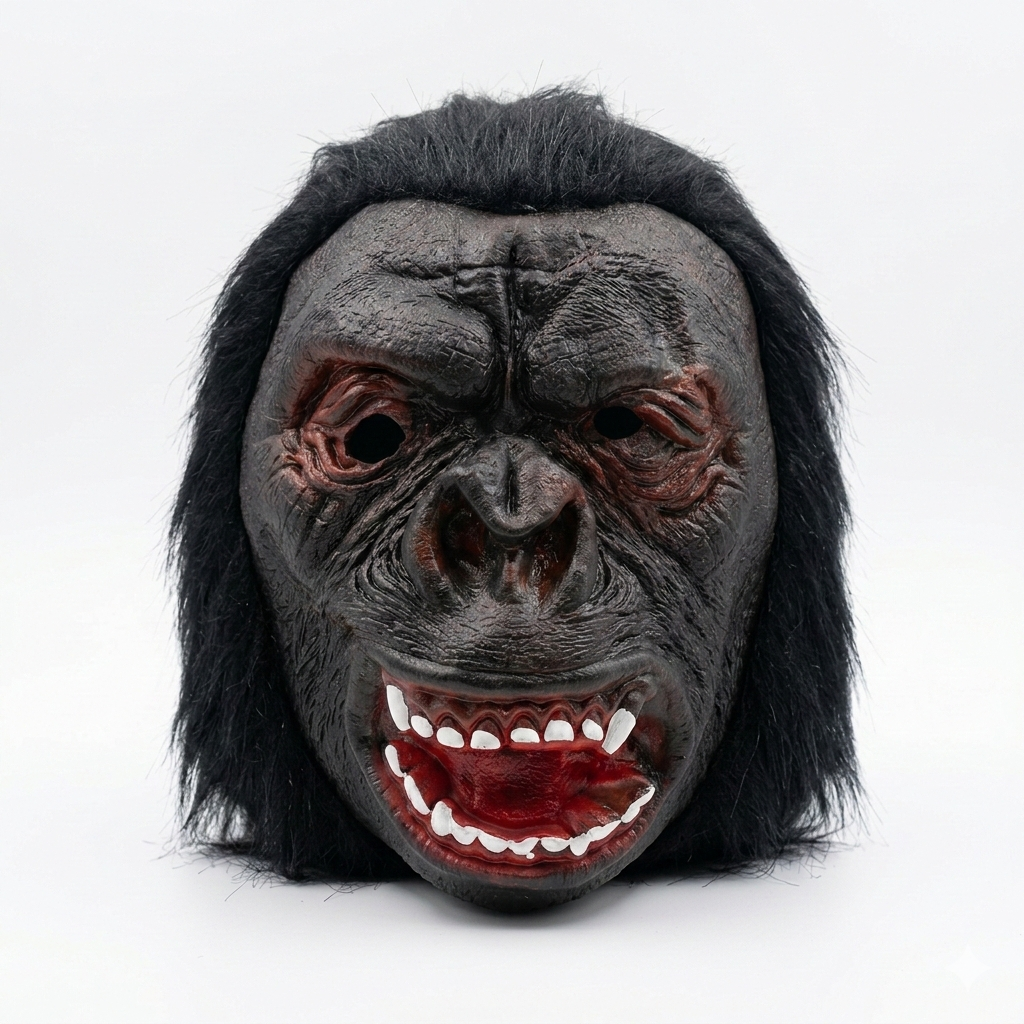 Gorilla / Monkey Rubber Face Mask / Gorilla Bandar Chara ( Bandar Bhagana Wala Chara )