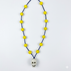 Plastic Lemon and Single Skull Mund Mala || Mundi Mala For Mythological play / Horror Decoration / Halloween party