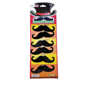Fun & Easy Moustache || Moch 1 Pack ( Count of 6 pc ) || Mustache || Much