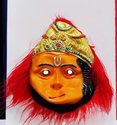 Hanuman mask over the head || Hanumanji mask|| Bajrangbali face mask || for stage drama, Hanuman Jyanti, Ramleela - Image 4