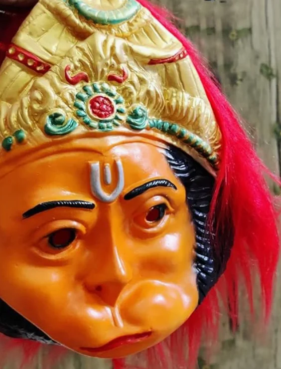 Hanuman mask over the head || Hanumanji mask|| Bajrangbali face mask || for stage drama, Hanuman Jyanti, Ramleela - Image 2
