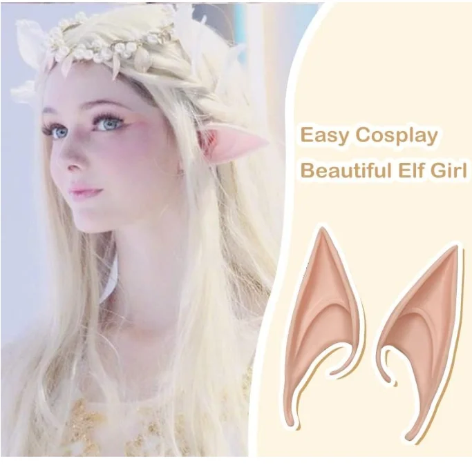 Elf ears cosplay Elf Ears Accessories Halloween Party Anime Party Costume 1 SET - Image 3