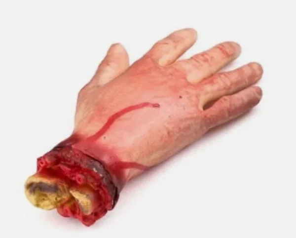 HALLOWEEN Prop Realistic Hands Terror Bloody Fake Body Parts Severed Arm Hand
