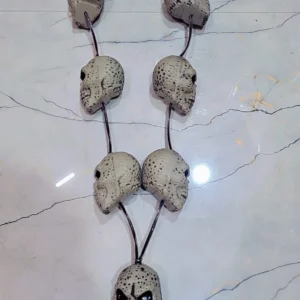 Mund Grey Color Mund Skull Mala
