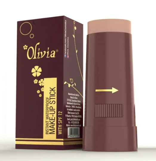 Olivia Instant Waterproof Makeup Stick with SPF 12-06 Peach Rose | 3-in-1 Foundation, Concealer & Moisturizer | Sweatproof, Long-Lasting Base Makeup | Evens Skin Tone & Hides Blemishes - Image 2
