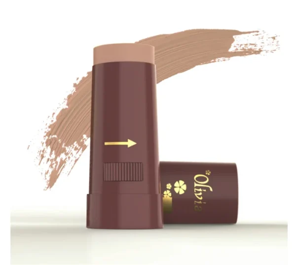 Olivia Instant Waterproof Makeup Stick with SPF 12-06 Peach Rose | 3-in-1 Foundation, Concealer & Moisturizer | Sweatproof, Long-Lasting Base Makeup | Evens Skin Tone & Hides Blemishes - Image 3