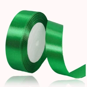 Green Satin Ribbon Roll 1" Inch (Each 10 Meter) for Christmas Tree, Garlands, Wreath ,Christmas Decoration Ribbon Gift Wrapping Ribbons for Christmas Crafts for Decoration, Crafts, Gift Wrapping, and Other Multi-Purpose Use