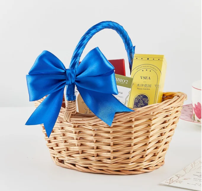 Satin Ribbon, Solid Fabric Ribbon Roll for Flower Bouquets, Gift Wrapping, Wedding, Handmade Crafts (Blue) - Image 4