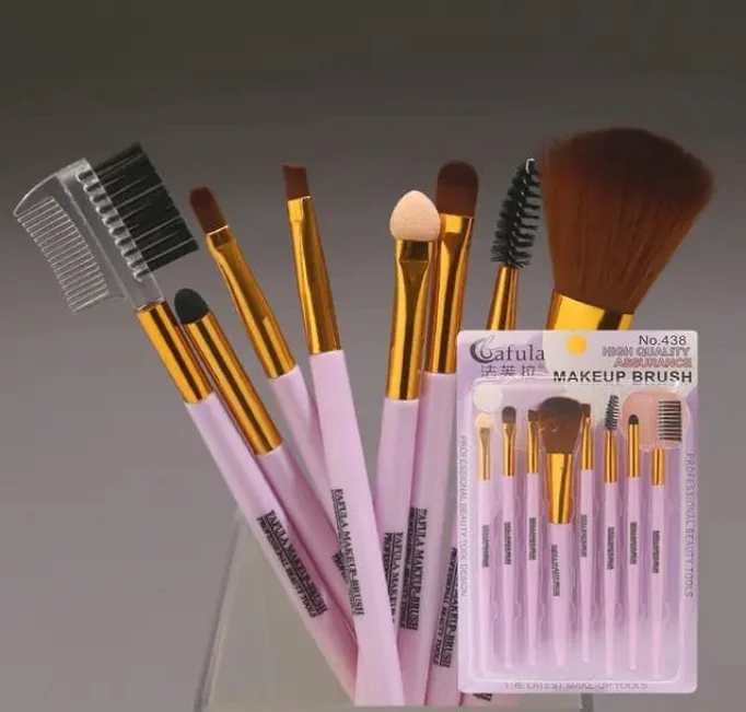 8 PCS Makeup Brush Set Premium Synthetic Foundation Powder Concealers Eye shadows Blush Makeup Brushes with Multi color - Image 3