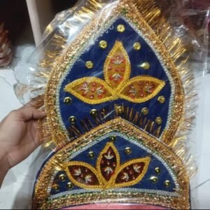 Kulla Mukut | Taj Mukut  – Adjustable Size with Velcro Closure | Ideal for Ramleela, Goddess Costume & Fancy Dress Events