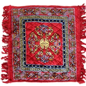 Red Shaneel / Velvet / Pooja Aasan / Rug