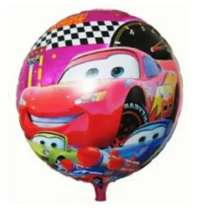 Lightning Mcqueen Theme Birthday Decoration for Boys and Girls, Vehicle Balloon, Car Foil Balloon, Vehicles/Transportation Theme Balloon, Racing Car Balloon (Round Car Balloon)