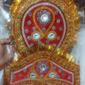 Kulla Mukut | Taj Mukut – Adjustable Size with Velcro Closure | Ideal for Ramleela, Goddess Costume & Fancy Dress Events