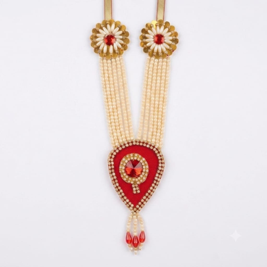 Traditional Artificial Pearl Garland / Necklace or “Moti Mala”,”Dulha Mala” or “Paan Haar”).